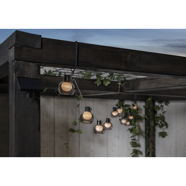 Solar Lichtsnoer 270cm met 10 lampjes -Warm Wit