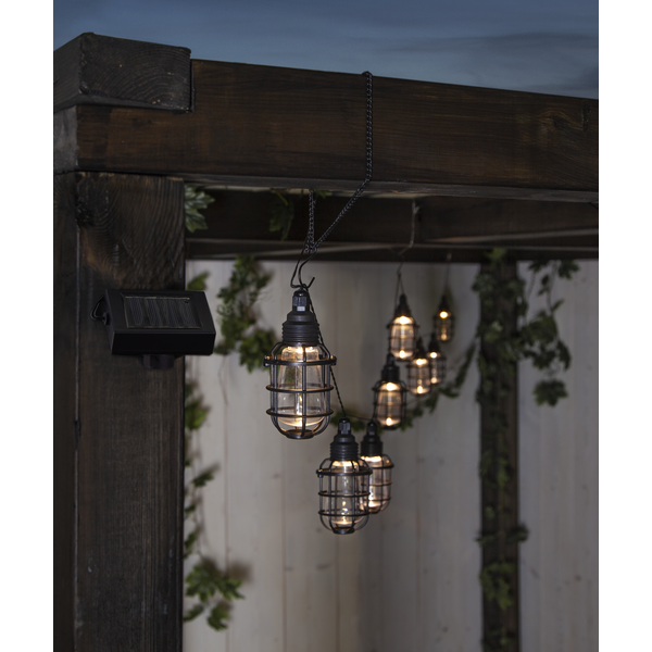 Solar Lichtsnoer 210cm met 8 lampjes -Warm Wit