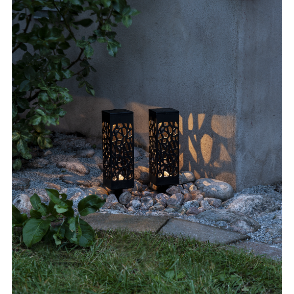 Solar Priklamp -Zwart -Set van 2 -18CM -Zonne-Energie