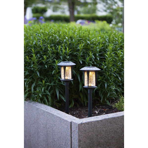 Solar Priklamp -Zwart -Set van 2 -32CM -Zonne-Energie