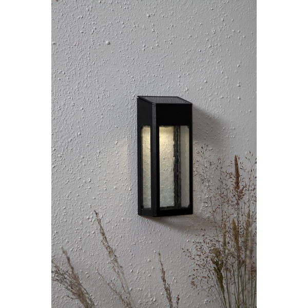 Solar Wandlamp -Zwart -Warm Wit -20CM -Zonne-Energie