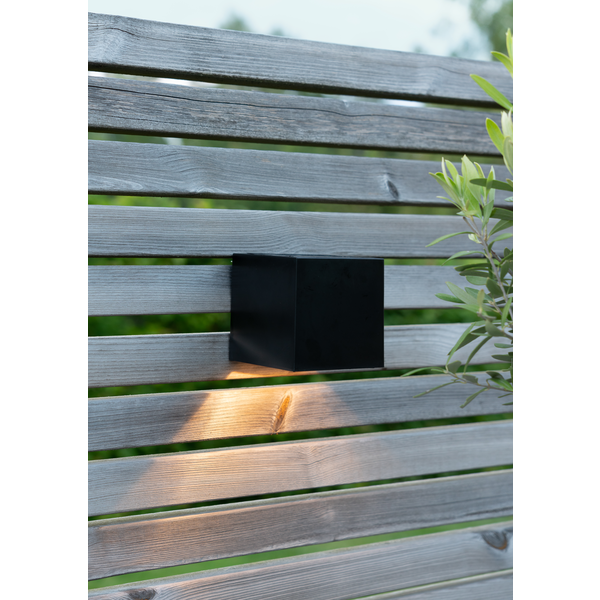Solar Wandlamp -Zwart -Warm Wit -10CM -Zonne-Energie