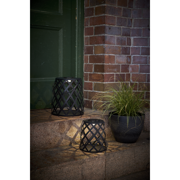 Solar Lantaarn -Zwart -Warm Wit -20CM -Zonne-Energie