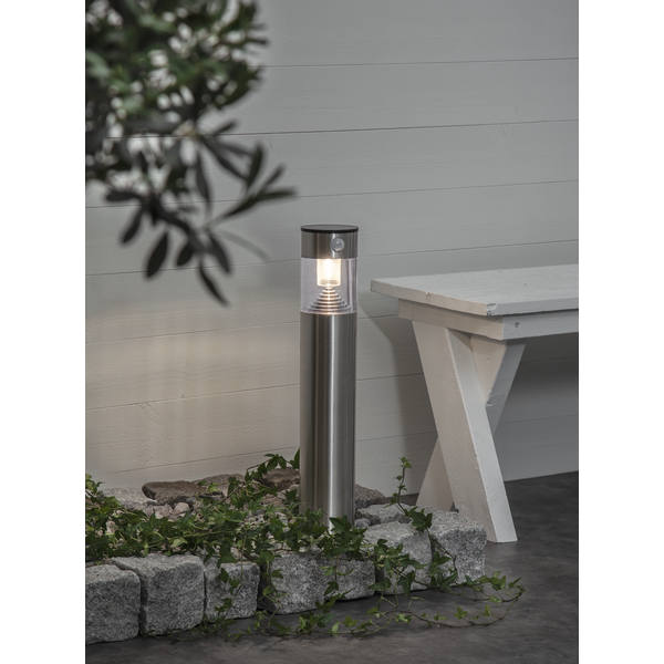 Solar Staande buitenlamp -RVS -50CM -Beweginsmelder