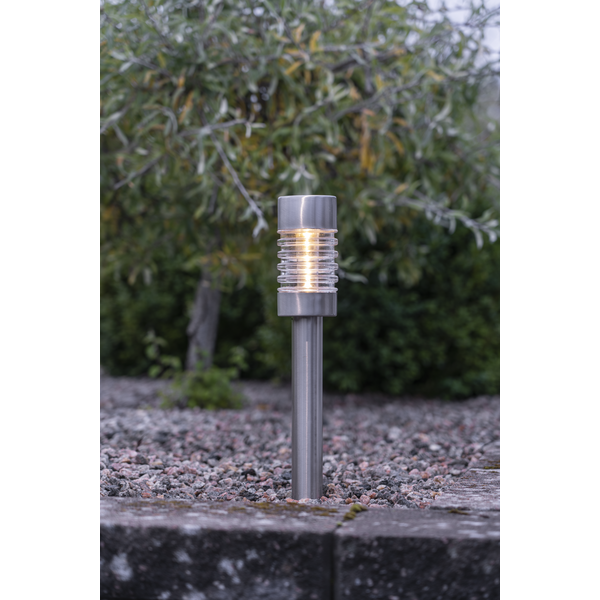 Solar Priklamp -Zilver -Warm Wit -42CM -Zonne-Energie
