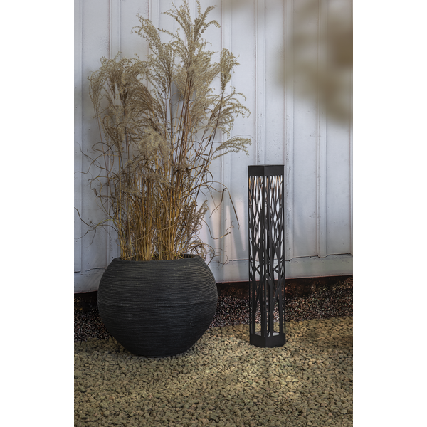 Solar Tuinverlichting decoratie Siranna Zwart Amber licht -Zwart  -68 cm hoog