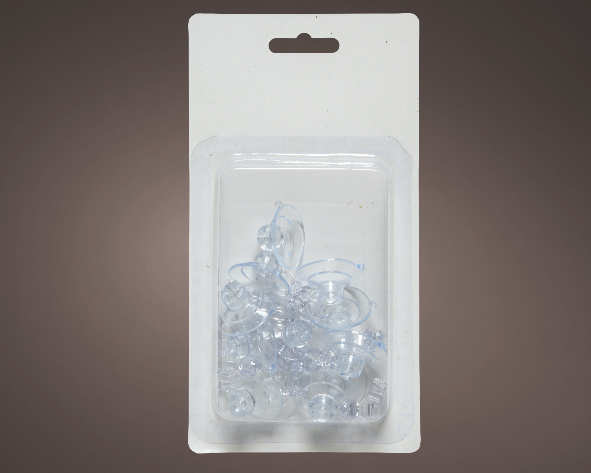 Zuignap met haakje voor lichtstring of Kerstversiering – set van 12 -ø 3cm -Ook geschikt voor buiten -Kerstdecoratie