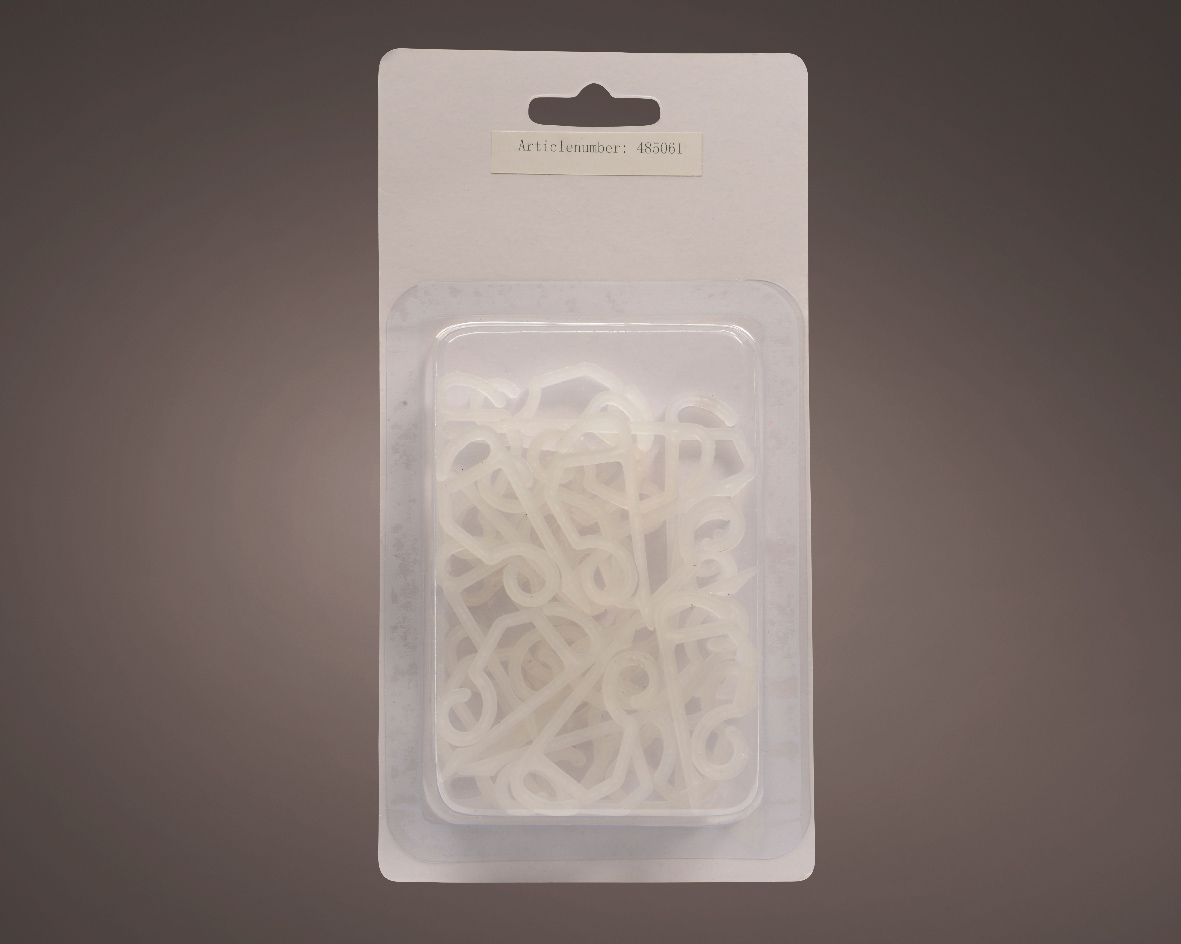 Dakgoothaakjes 5,5 x 2,2CM wit voor lichtstring – set van 24 stuks -Ook geschikt voor buiten -Kerstdecoratie