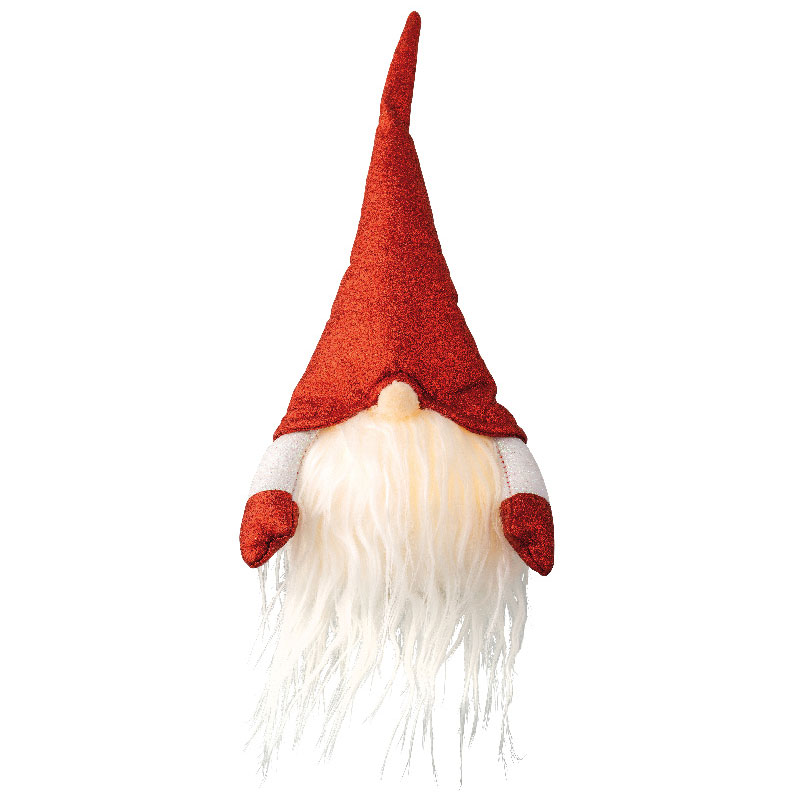 Kerstkabouter rood met LED verlichting - 16CM Kerstkabouter rood met LED verlichting - 16CM