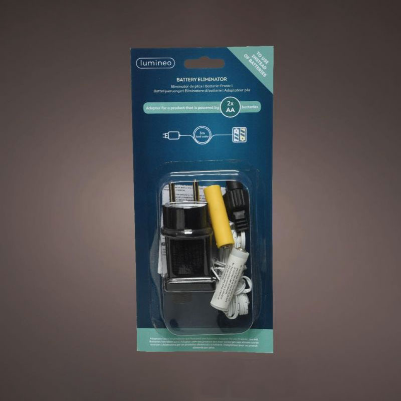 Batterijvervanger - 2x AA batteries - 3 meter kabel - voor binnen Batterijvervanger - 2x AA batteries - 3 meter kabel - voor binnen