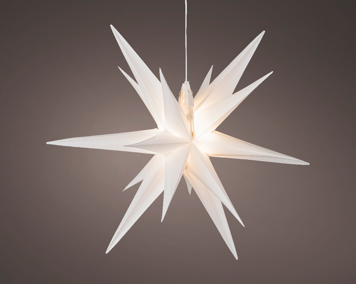 Witte hangende sterrenlamp met LED verlichting - 40cm