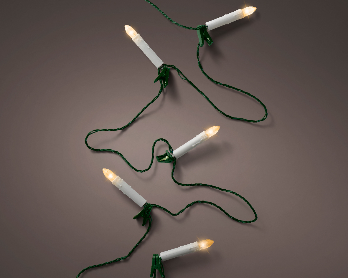 Klassieke LED Kaars verlichting - 16 lampjes - 6m Klassieke LED Kaars verlichting - 16 lampjes - 6m