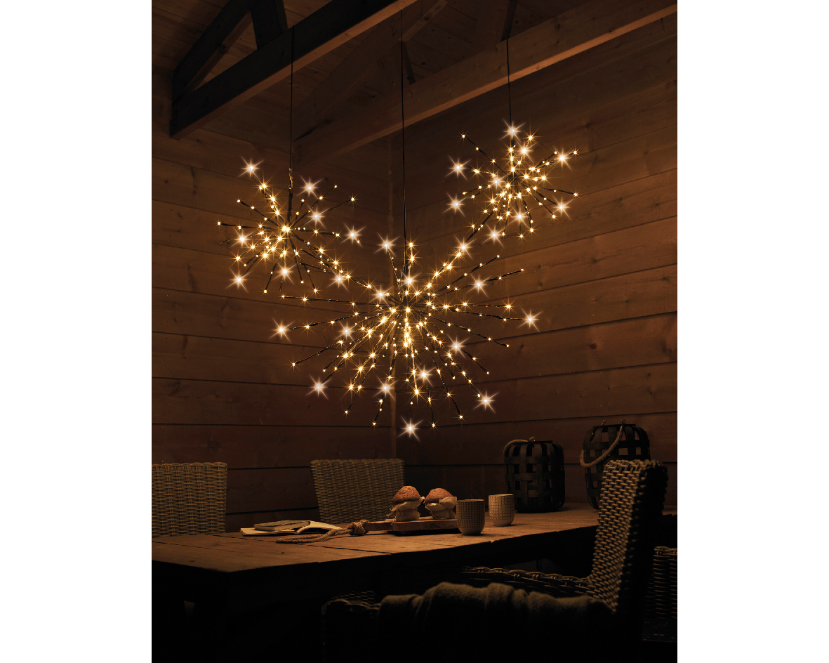 Poolster zwart met 160 micro LED lampjes - Ø 70CM Poolster zwart met 160 micro LED lampjes - Ø 70CM