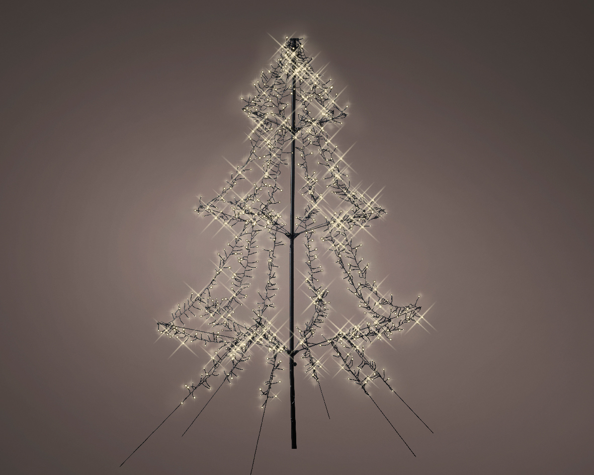 Buiten Kerstboom met 1200 LED lampjes - warm wit - 200CM