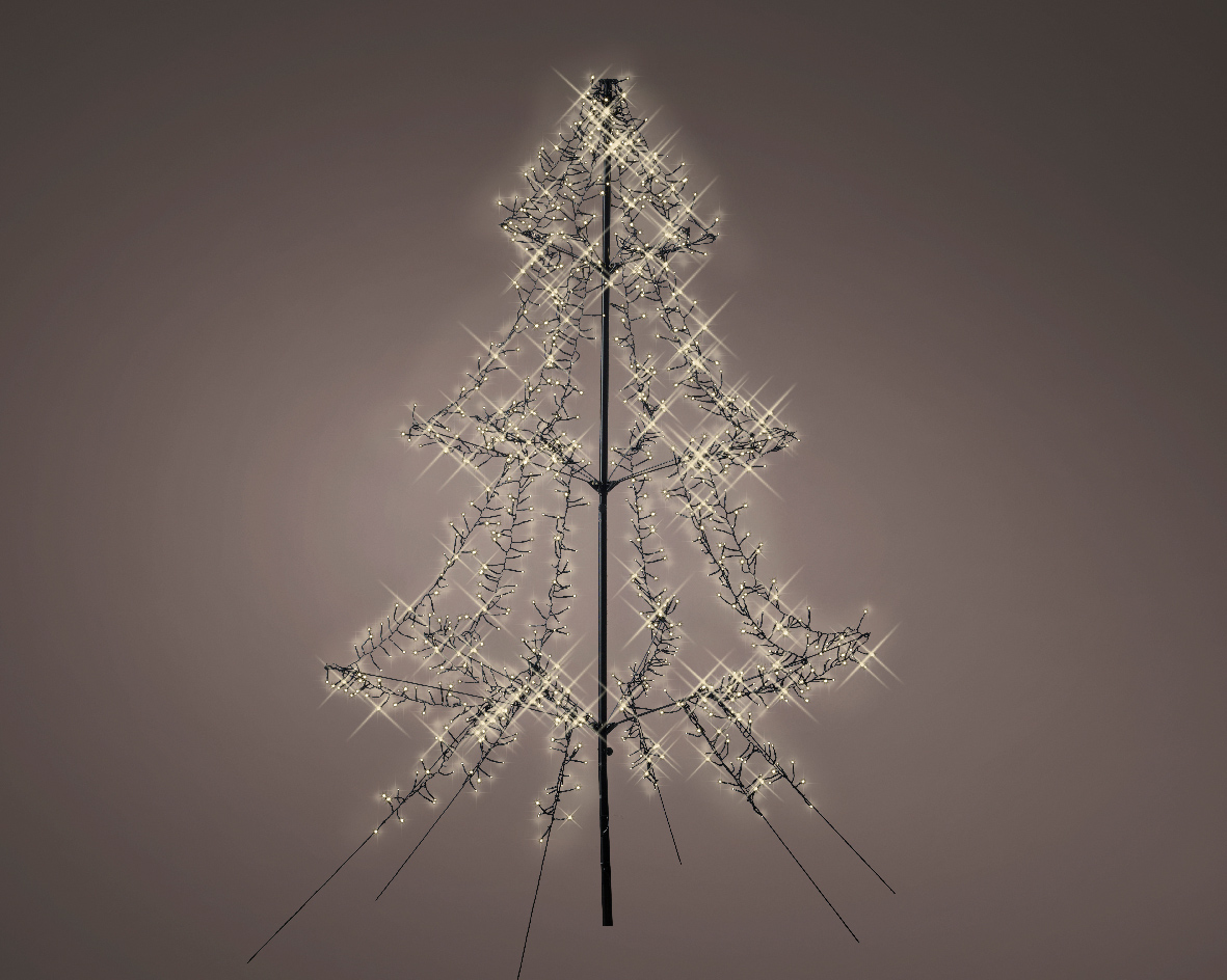 Buiten Kerstboom met 1200 LED lampjes - warm wit - 200CM Buiten Kerstboom met 1200 LED lampjes - warm wit - 200CM