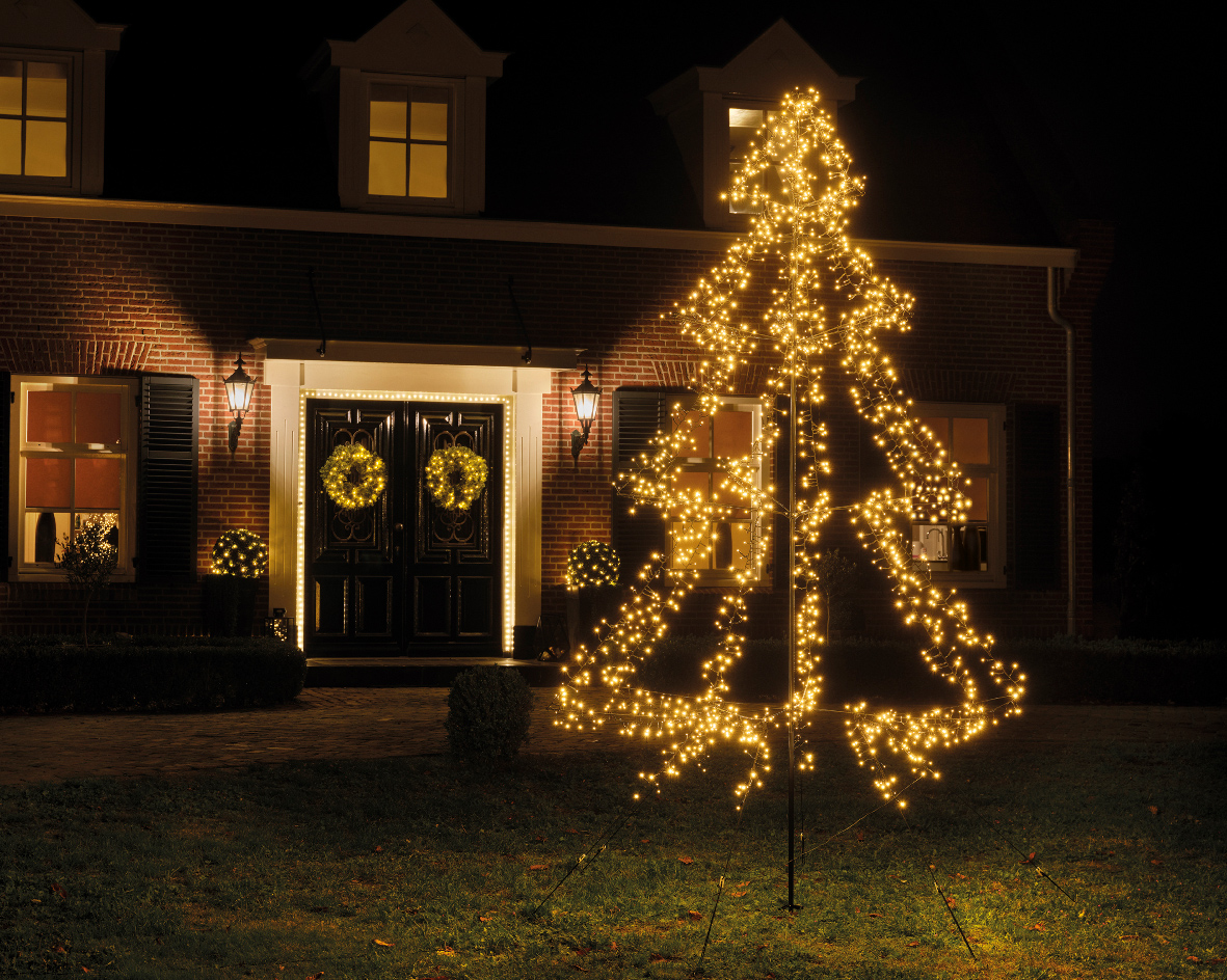 Buiten Kerstboom met 1800 LED lampjes - warm wit - 300CM