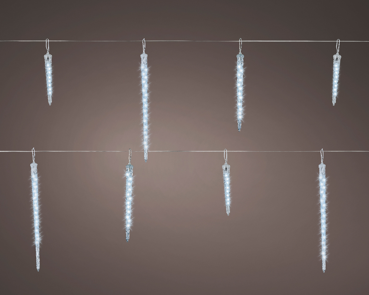 IJspegelverlichting - 2,8 meter - 8 ijspegels - koel wit IJspegelverlichting - 2,8 meter - 8 ijspegels - koel wit