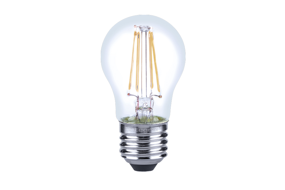 Dimbare E27 Kogel LED Lamp -Extra Warm Wit (2700K) -4.5 Watt, vervangt 40W Halogeen -Integral