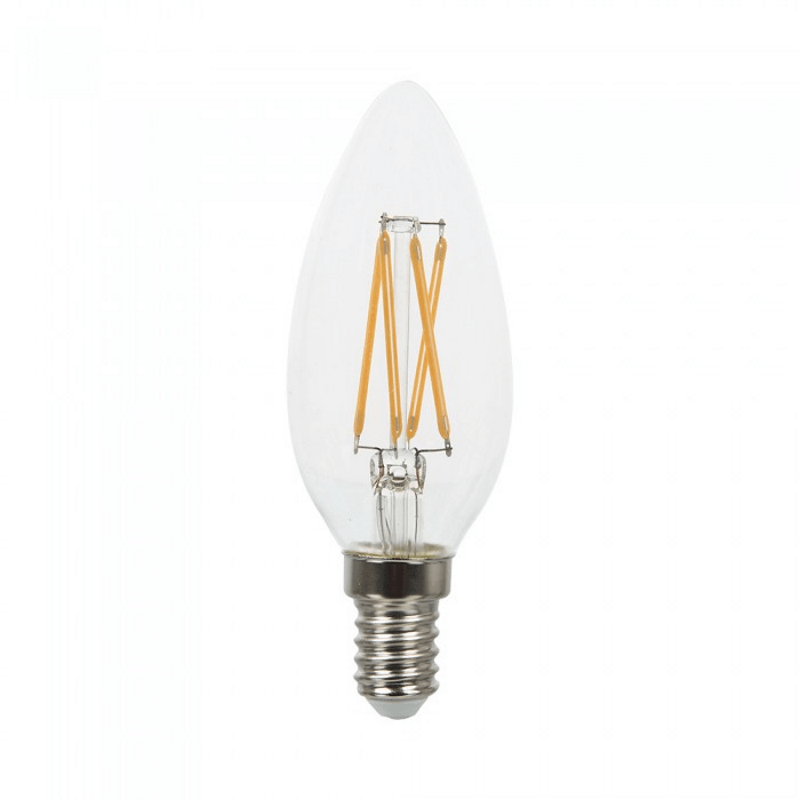E14 Kaars LED Lamp -Extra Warm Wit (2700K) -4 Watt, vervangt 35W Halogeen -Samsung