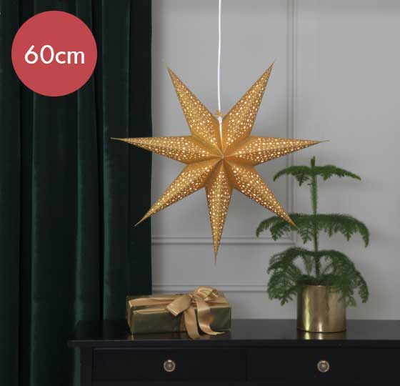 Grote gouden kerstster  Blinka --Kerstdecoratie