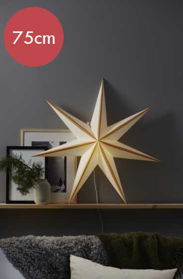 Grote gouden kerstster Randi -Kerstdecoratie