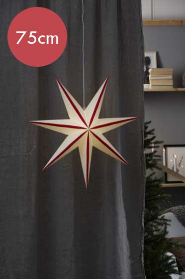 Grote rode kerstster Randi -Kerstdecoratie