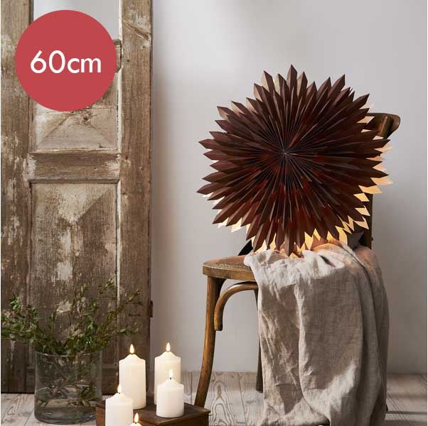 Bruine papieren kerstster Ice -60cm -Kerstdecoratie Bruine papieren kerstster Ice -60cm -Kerstdecoratie