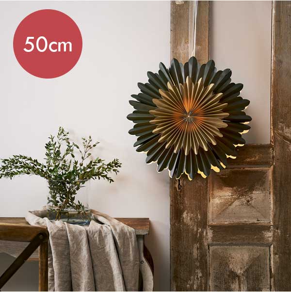 Groene papieren kerstster Crystal -50cm -Kerstdecoratie