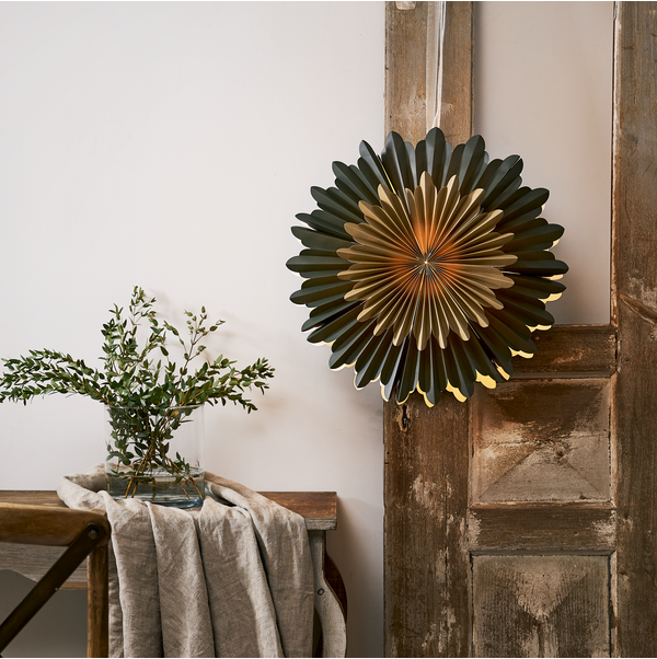 Groene papieren kerstster Crystal - 50 cm Groene papieren kerstster Crystal - 50 cm