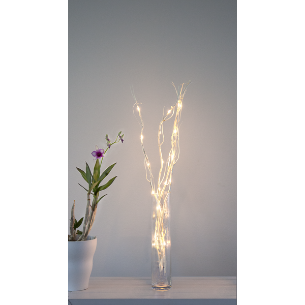 Korte witte decoratietakken - 60cm Korte witte decoratietakken - 60cm
