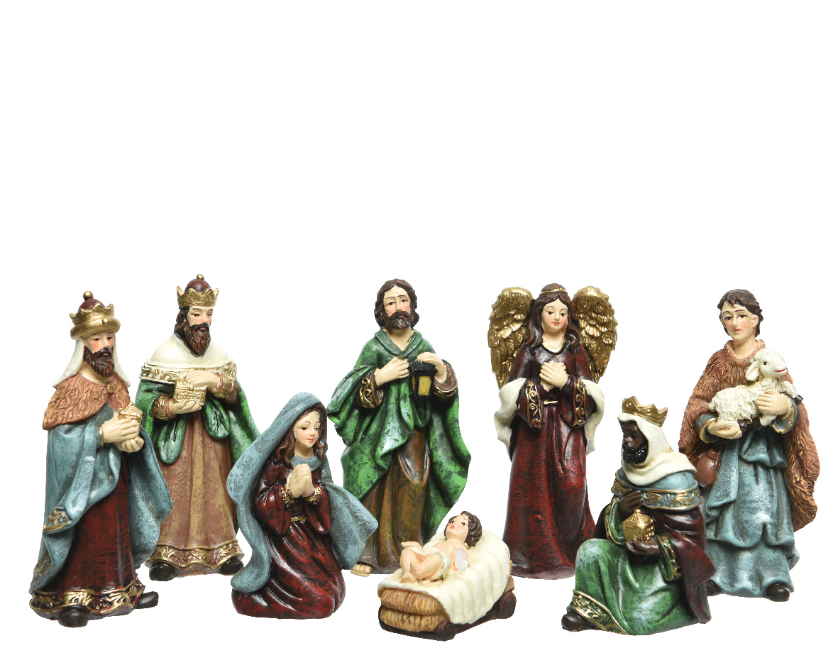 Een baby Jezus figuur op kerstmis, tabgha-kerk van st - stockfoto