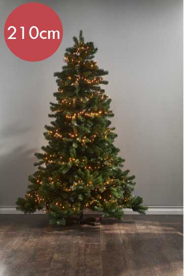 Kunstkerstboom Vidaby -210cm -met stekker -Kerstdecoratie