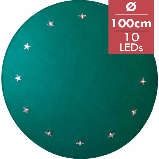 Boomkleed LED -100cm Groen -lichtkleur: Warm Wit -met stekker -Kerstdecoratie