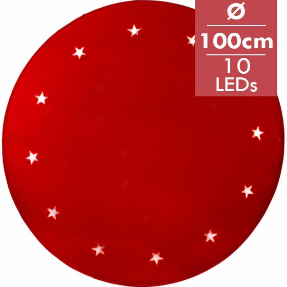 Boomkleed LED -100cm Rood -lichtkleur: Warm Wit -met stekker -Kerstdecoratie