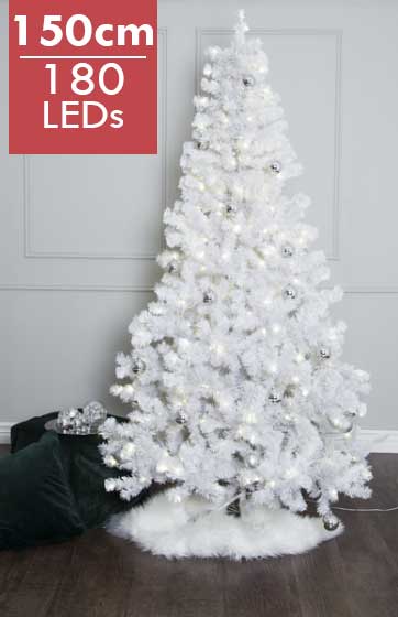 Kerstboom Kalix -150cm -180 leds -Ook geschikt voor buiten -lichtkleur: Warm Wit -met stekker -Kerstdecoratie