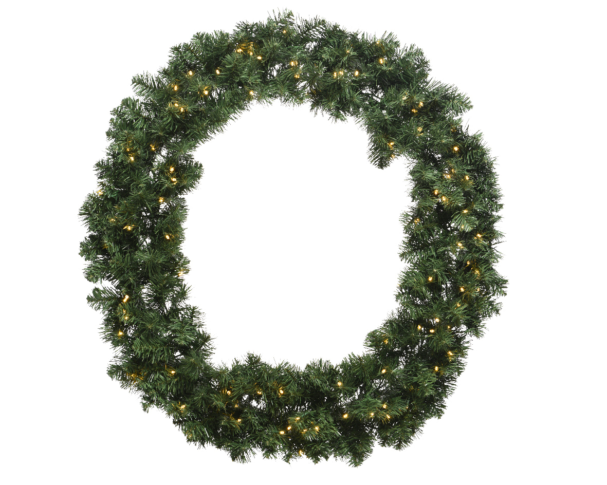 Kerstkrans groen met 50 LED lampjes - Ø 60CM Kerstkrans groen met 50 LED lampjes - Ø 60CM