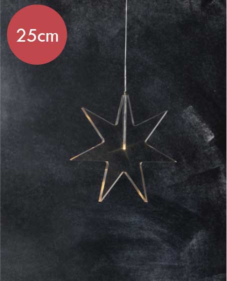 LED Kerstster Karla -25cm -lichtkleur: Warm Wit -met stekker -Kerstdecoratie
