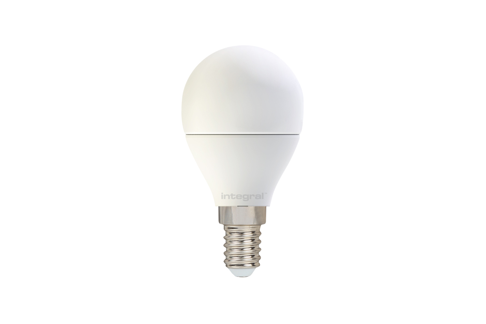 Dimbare E14 Kogel LED Lamp -Integral WarmTone -6 Watt, vervangt 40W Halogeen -Integral