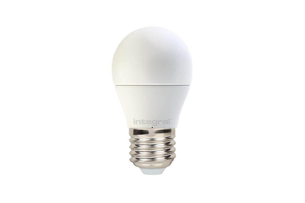 Dimbare E27 Kogel LED Lamp -Integral WarmTone -6 Watt, vervangt 40W Halogeen -Integral