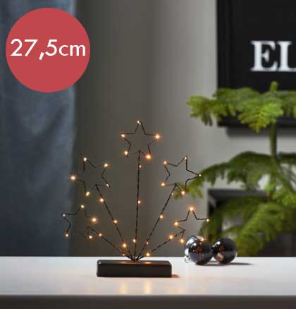 Kerst tafellamp  Stary -lichtkleur: Warm Wit -Werkt op batterijen -Met timer functie -Kerstdecoratie