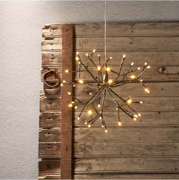 Poolster goud met 48 micro LED lampjes - Ø 30 cm Poolster goud met 48 micro LED lampjes - Ø 30 cm