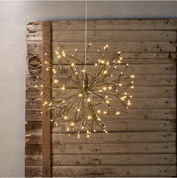 Poolster goud met 120 micro LED lampjes - Ø 50 cm Poolster goud met 120 micro LED lampjes - Ø 50 cm