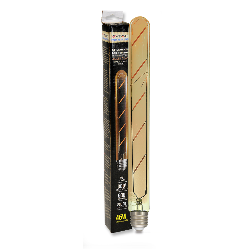 E27 Staaf LED Lamp -Super Warm Wit (< 2200K) -5 Watt, vervangt 45W Halogeen -V-Tac