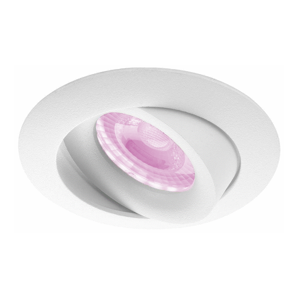 Philips Hue Color Ambiance Florian - inbouwspot - Wit - rond - Voor binnen - woonkamer - keuken - sl