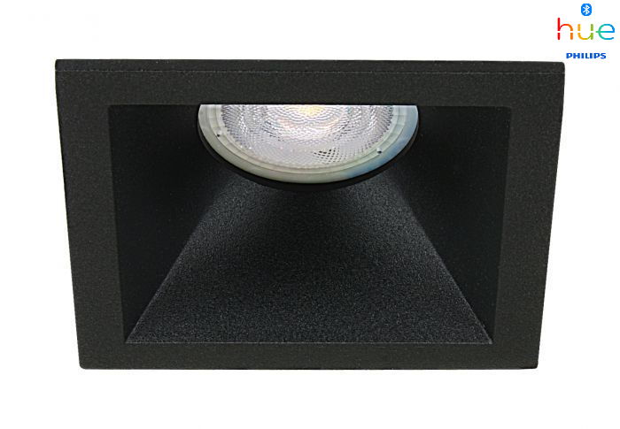 LED Inbouwspot Hue White Ambiance -Verdiept Zwart -Philips Warm Glow -Dimbaar -3.7W -Philips LED
