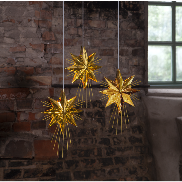 Bronzen kerstster met E14 fitting - 36 cm Bronzen kerstster met E14 fitting - 36 cm