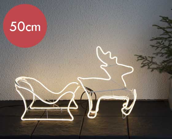 2D Led arreslee -90x50cm -Ook geschikt voor buiten -lichtkleur: Warm Wit -met stekker -Kerstdecorati
