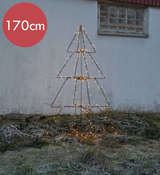 kerstboom Foldy -170cm -Ook geschikt voor buiten -lichtkleur: Warm Wit -met stekker -Kerstdecoratie
