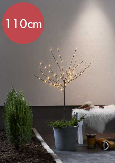 Prikboom Tobby -110cm -70 LEDs -Ook geschikt voor buiten -lichtkleur: Warm Wit -Kerstdecoratie