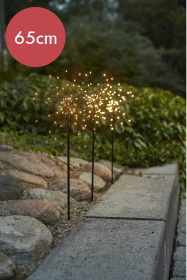 Prik Vuurwerk -65cm -180leds -Ook geschikt voor buiten -lichtkleur: Warm Wit -met stekker -Kerstdecoratie